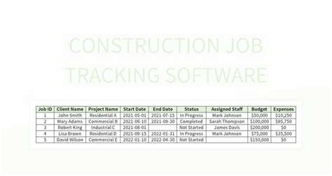 free construction job tracking software